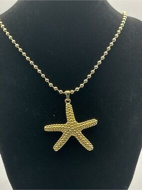 Adina Eden Gold Plated Starfish Necklace Waterproof Coastal Beach Pendant